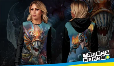 Свитшоты с полной запечаткой: дота 2 slark